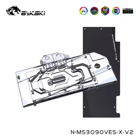 Bykski Watercooler For MSI Geforce RTX 3080 3090 VENTUS 3X 10G 12G OC With Back Plate ,Full Cover Wa
