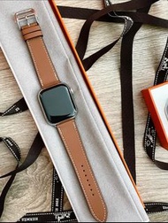Hermes apple watch S8手錶，愛馬仕手錶/蘋果智能手錶/運動手錶，41mm/45mm，銀盤/黑盤，金棕色，配 兩條錶帶 (with 2 straps, 2years warranty)