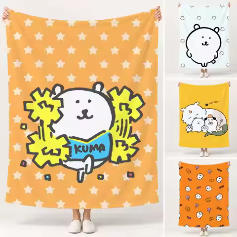 Character Joke Bear Throw Soft Plush Flannel Pet Blanket, Home Decor Cover for Sofa, Bed, Trip & Pic