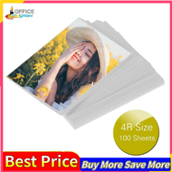 Professional 4R Size 100 Sheets Glossy Photo Paper 4.0 * 6.0 Inch 200gsm Waterproof Resistant High Gloss Finish Surface Quick Dry for Canon Epson HP Color Inkjet Printer
