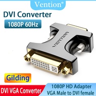 Vention DVI ไปยัง VGA อะแดปเตอร์24 + 5 DVI-I ตัวผู้ไปยังตัวแปลง VGA ตัวเมีย1080P สำหรับจอทีวีคอมพิวเตอร์สายโปรเจคเตอร์ไปยังดีวีไอ VGA 1ชิ้น