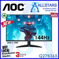AOC Q27B36X 27 inch IPS 4ms 144Hz Adaptive-Sync Gaming Monitor (Warranty 3years on-site with AOC SG)