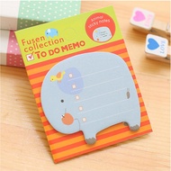 PTT Sticky Notes Motif HewanTempelan Kertas Catatan Memo Note Karakter Animal Mini Book Karakter Bin