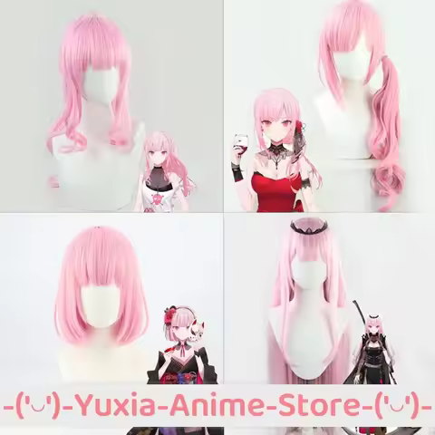 Hololive EN Mori Calliope Reaper's Elegy Cosplay Wig Anime Game Roleplay Party Costume Prop Syntheti