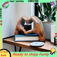 Heart Gesture Sculpture Hand Gesture Statue Resin Heart Sculpture Ornament Lovers Dinning Table Deco