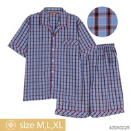 Josilins ชุดนอน ชุดอยู่บ้าน เสื้อแขนสั้น กางเกงขาสั้น ป้าย Anker Stubert ผ้าวูเว่น ใส่ได้ชายหญิง คละ