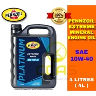 FREE THERMOS 100% Original Pennzoil Platinum Extreme 10W40 10W-40 4L Mineral Engine Oil Minyak Enjin