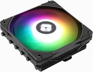 AXP120-X67 Black ARGB Low Profile CPU Air Cooler with Quite 120mm TL-C12015B-S PWM Fan, 6 Heat Pipes