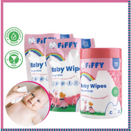 FIFFY ULTRA SOFT BABY WIPES Combo Pack (1 Can + 2 Refill Pack)  300PCS Wet Tissue Baby Wipes Tisu Ba