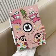 Rotatable Tablet Protective Case Suitable for ipad10 Protective Case 89th Generation Crayon Shin-Cha