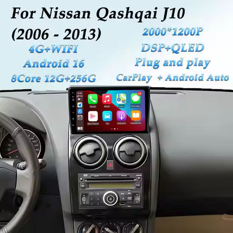 For Nissan Qashqai J10 2006 - 2013 9" Car Radio Multimedia Video Player Navigation GPS 4G Wifi RDS C