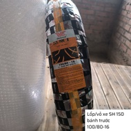 LIGO Lốp xe SH 150 không săm Lốp trước 100/80-16 và Lốp sau 120/80-16 nhãn hiệu Veloce Đài Loan