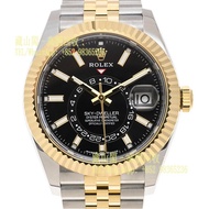 ROLEX 勞力士 SKY-DWELLER 天行者 縱航者型 SKY-DWELLER 亮黑色錶面 BRIGHT BLACK 336933-0004 天行者 縱航者型 亮黑色