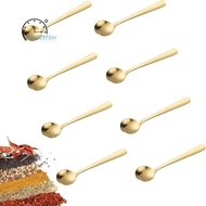 8 PCS Mini Spoons,2.9" Tiny Stainless Steel Spoons for Spices Jars, Small Condiment Spoon for Spices