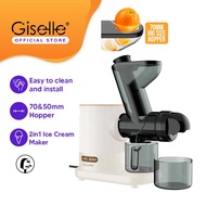 Giselle 2 in 1 Big Mouth Multi-Application Masticating Vegetable/Fruit Extractor Juicer, Slow Juicer
