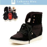 【Le Bunny Bleu】絨面鋪毛內增高休閒鞋