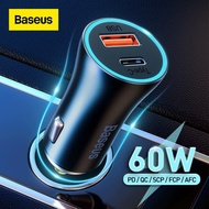 Baseus 60W Golden Contactor Max Dual Fast Charger Car Charger