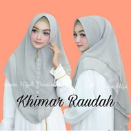 Jilbab Khimar 2 Layer Syari Ceruty  Raudhah Oval