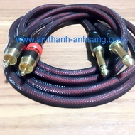 dây tín hiệu âm thanh rắc 6 ly ra hoa sen sl 02 dây jack 6.3 ly jack 6 ly jack6.5mm jack hoa sen jac