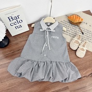 Baby girl dress, cute striped polo dress for girls from 10-30kg Anna Kids