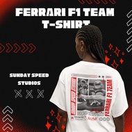 Novel F169 F1 Ferrari - Leclerc & Sainz White T-shirt