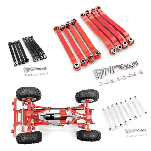 8pcs Metal Chassis Pull Rods Fixed Link Suspension Tie Rod For MN D90 D91 D96 D99 D99S MN90 1/12 RC 