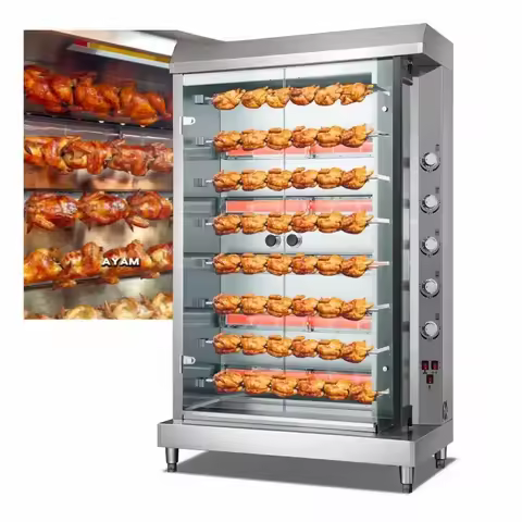 Chicken Machine Commercial Grill Large Capacity BBQ Gas Grill Gas Roasting Roast Chicken Rotisserie 