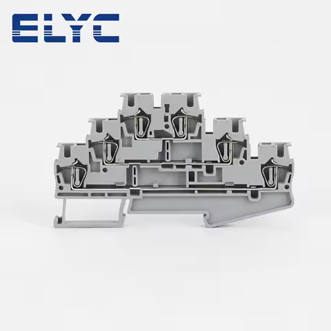 50Pcs ST2.5-3L Spring-cage 3 Level Three Layer Wiring Wire Connector ST 2.5 3L Din Rail Terminal Blo
