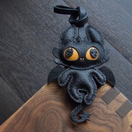 Handcrafted Toothless Dragon Bag Charm - Dragon Bag Charm & Toothless Keychain & Dragon Keychain