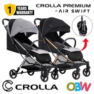 Crolla Premium Air Swift Stroller (Newborn to 22kg) | Cabin Size Baby Stroller