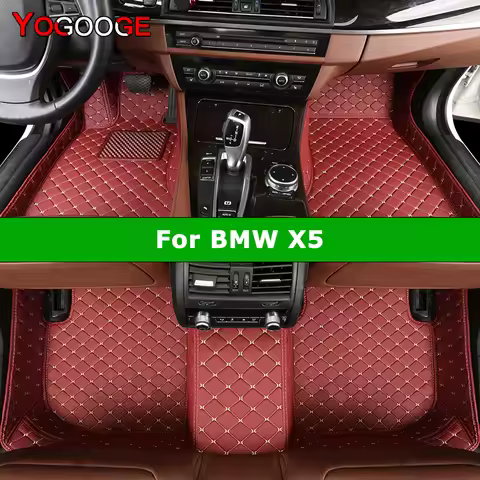 YOGOOGE Custom Car Floor Mats For BMW X5 E53 E70 F15 G05 F85 F95 Auto Carpets Foot Coche Accessorie