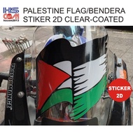 20231118 PALESTINE  FLAG/BENDERA STIKER 2D CLEAR-COATED SAIZ L=9 INCI  H=7 INCI