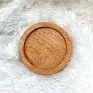 Wooden Coaster Kayu Tatakan Gelas Lilin Kayu Alas Minim Properti Foto Bulat Estetik Aesthetic Diamet
