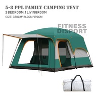 3-4/5-8 Person Foldable Camping Automatic Tent UV Resist 2 Doors 2 Windows Waterproof Camp Auto Khem