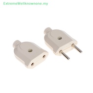 EWMY 2 Pin EU Plug Male Female electronic Connector Socket Wiring Power Extension HOT