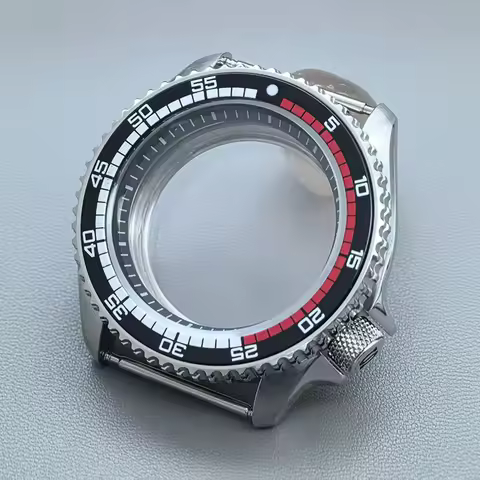 Mod Silver SKX007 Watch Case with Flat Sapphire Crystal Glass for NH35 NH36 4R 6R 7S Movement Men's 