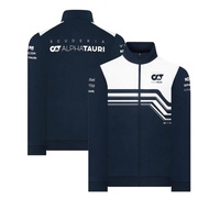 2025 Jaket Perlumbaan Pasukan Scuderia AlphaTauri F1 Baharu Jaket Berzip Kolar Tegak Jaket Sukan Uni