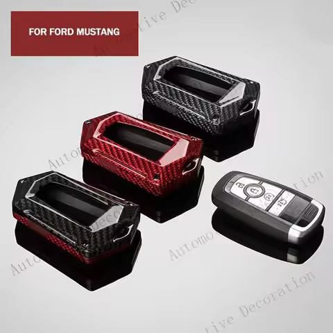 Z+ 100% Carbon Fiber Car Key Fob Case Cover For Ford Edge Fushion Mustang F150 F250
