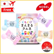 【In stock】NOBEL/Manmaru-Ramune/80g/Ramune, peach, lemon, grape/colorful/candy,japan