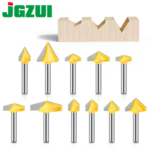 1PC 6mm Shank 90 Degree V-shaped 3D Router Bit Computer Carving Router Bit Woodworking Router Bit V-
