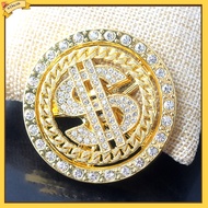 (athena) Rotary Rhinestone Dollar Sign Spinner Stress Relief Key Pendant Phone Case Decor