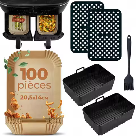 Air Fryer Liners Non-stick Parchment Baking Paper For Ninja Foodi Max Dual Zone AF300EU AF400EU For 