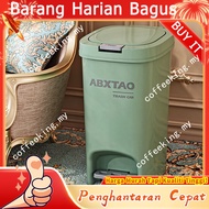 Tong Sampah Besar dengan Pedal Kaki dan Penutup, Reka Bentuk Dua Bukaan untuk Dapur dan Bilik Mandi,