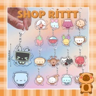 Keychain for Shrimpo Astro Gigi Connie Artro Sprout Dandys Vee Shelly Pebble World Keyrin Accessory 