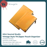 Mint Journal Studio Vintage Style TN Zipper Pouch Organizer