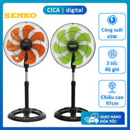 Quạt điện đứng SENKO LTS1636 Công suất 65W với 7 cánh làm mát mạnh và đều hơn 3 tốc độ làm mát Quạt