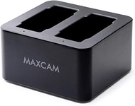 MAXCAM Dual Battery Charger with Type-C USB Cable for GoPro HERO12/HERO11/HERO10/HERO9 Black Enduro Battery