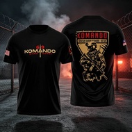 KOMANDO Vat 69 ⚔️ T‑shirt Baju Kapas Cetakan Askar Tactical Motif Unisex Casual Tee