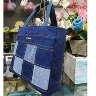 Beg tote Jeans patchwork