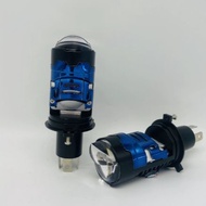 Premium Lampu Utama LED H4 Mini Projector Motor Mobil Original High Low AC DC Dengan Cooling Fan Ful